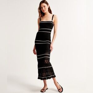 Crochet-Style Maxi Dress